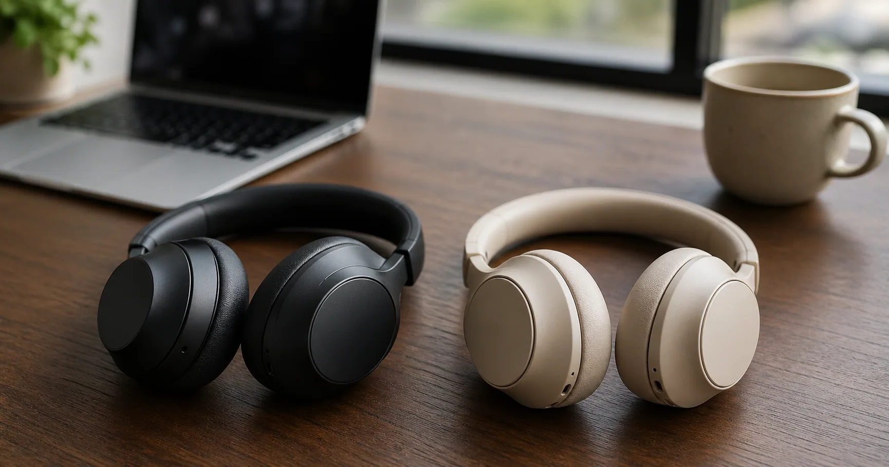 Sony WH-1000XM5 and Bose QuietComfort Ultra noise-cancelling headphones side by side
